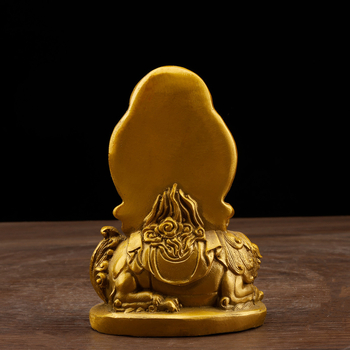 Statui din alamă ale Bodhisattva Manjushri și Samantabhadra cu aureolă, pentru rugăciune acasă și la templu