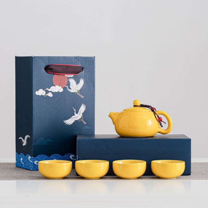 Set de ceai ceramic Kung Fu în cutie cadou