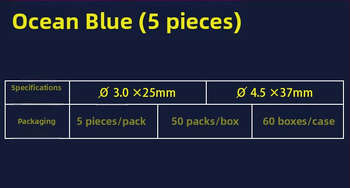 Svietiace tyčinky Oshin Blue Fish, 5 kusov