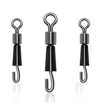 Cleme pentru linia de pescuit, negre și albastre, set de 100 bucăți, accesorii și conectori pentru echipament de pescuit