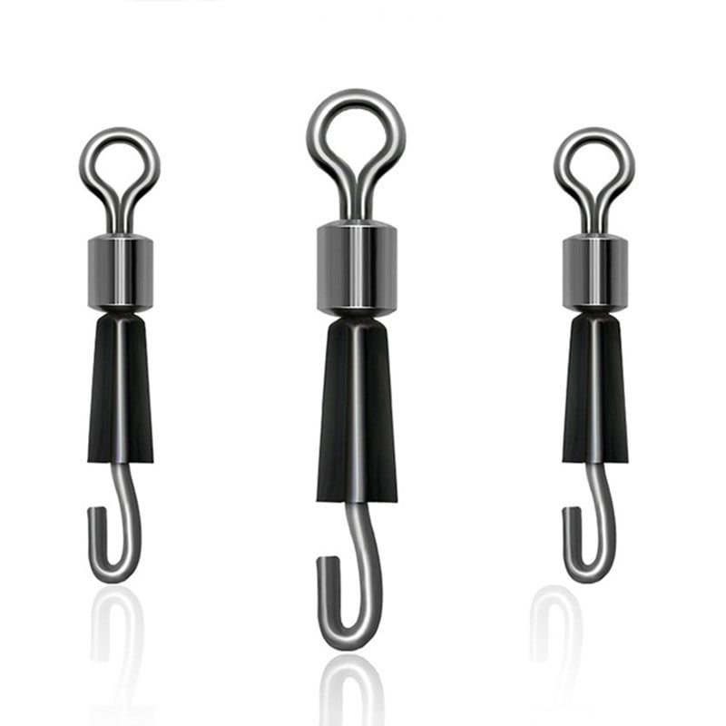 Cleme pentru linia de pescuit, negre și albastre, set de 100 bucăți, accesorii și conectori pentru echipament de pescuit