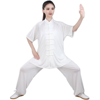 Milk Silk îmbrăcăminte unisex Tai Chi pentru primăvară-vară, îmbrăcăminte de înaltă clasă pentru arte marțiale, respirabilă, elastică și răcoroasă
