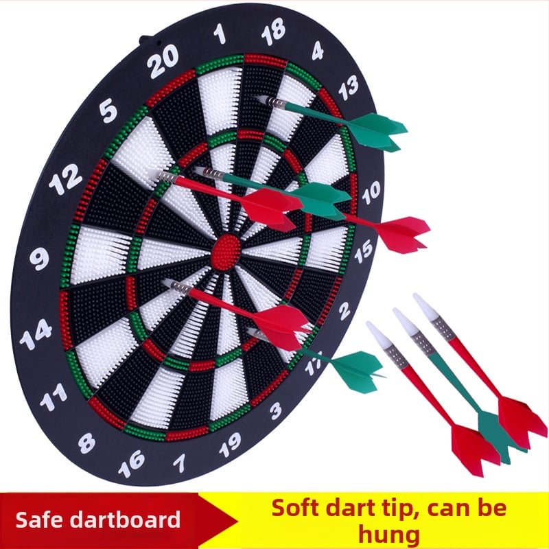 Tablă de darts moale sigură de 16 inch, cu săgeți cu cap moale pentru copii, diametru 42 cm