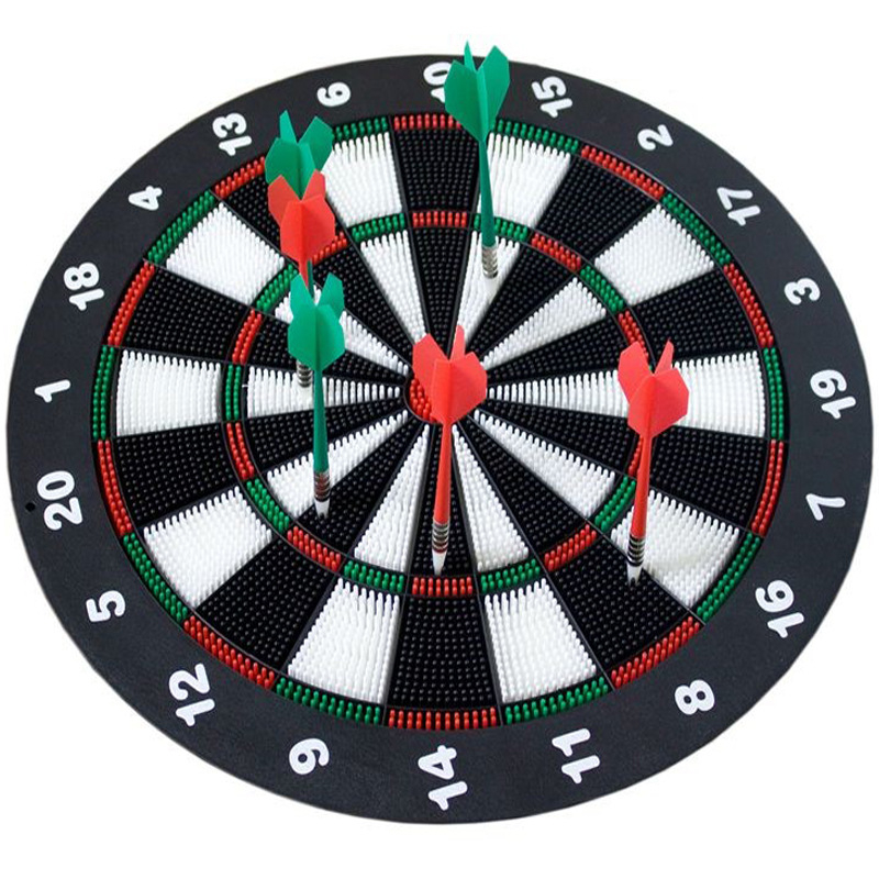 Tablă de darts moale sigură de 16 inch, cu săgeți cu cap moale pentru copii, diametru 42 cm