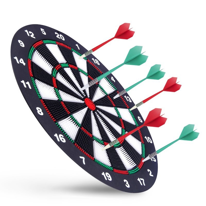 Tablă de darts moale sigură de 16 inch, cu săgeți cu cap moale pentru copii, diametru 42 cm