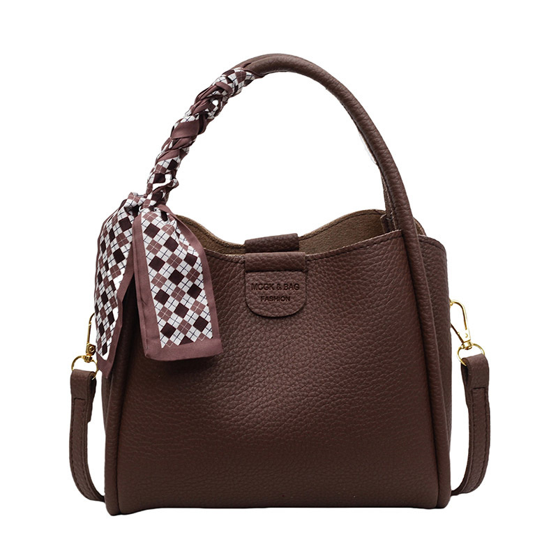 Geantă bucket pentru femei, vară 2026 — stil urban minimalist, PU piele, crossbody/pe umăr cu închidere magnetică