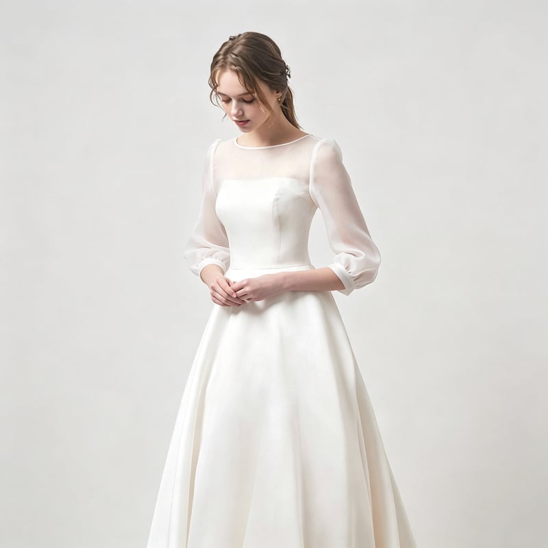 Rochie de mireasă ușoară, stil elegant de basm, blând temperament, design simplu și stilat, rochie cu trenă pentru nuntă de vară
