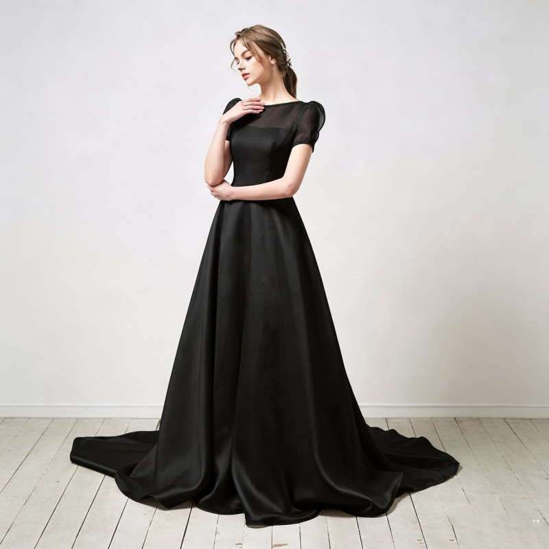 Rochie de mireasă ușoară, stil elegant de basm, blând temperament, design simplu și stilat, rochie cu trenă pentru nuntă de vară
