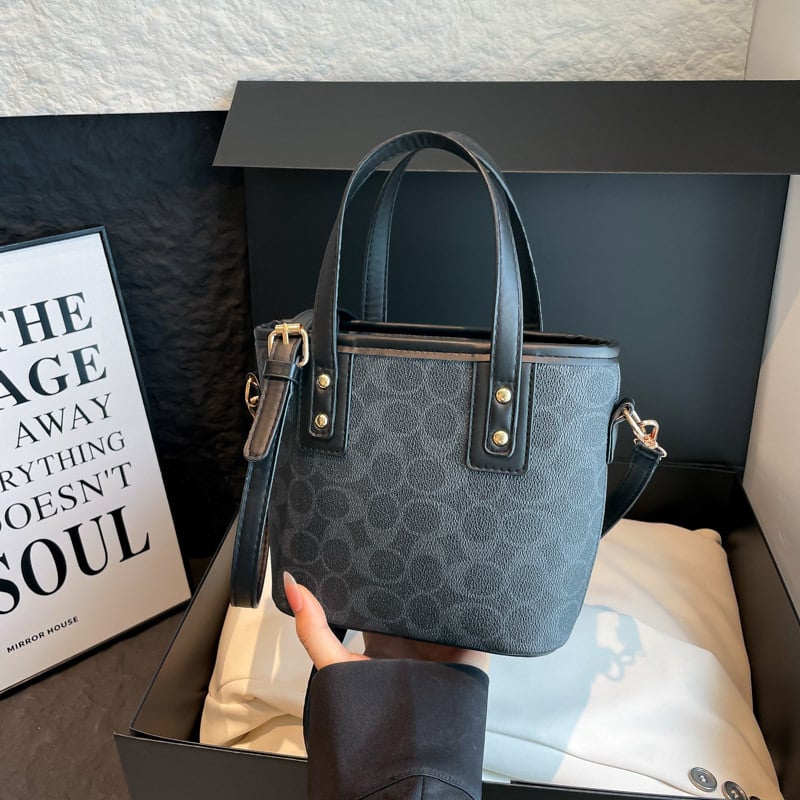 Geantă bucket pentru femei, stil coreean, crossbody, PU, toamna 2025