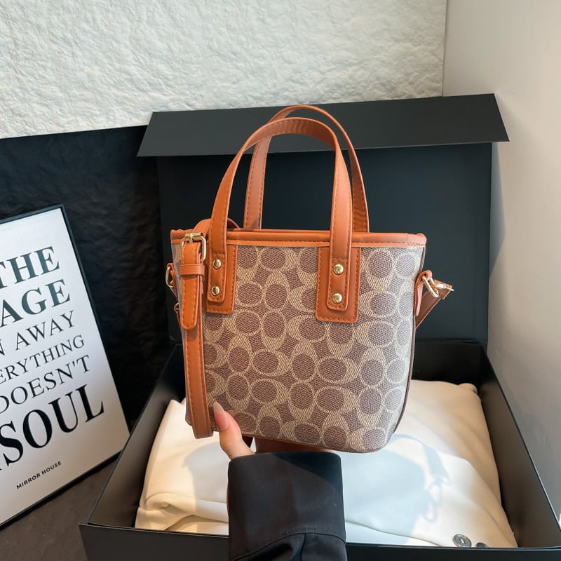 Geantă bucket pentru femei, stil coreean, crossbody, PU, toamna 2025