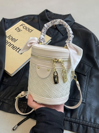 Geantă cilindrică bucket pentru femei, 2026 – stil modern, casual crossbody