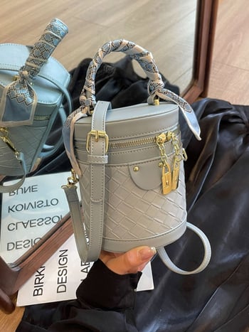 Geantă cilindrică bucket pentru femei, 2026 – stil modern, casual crossbody