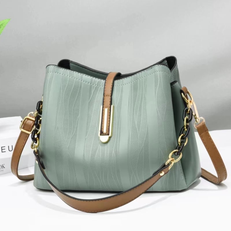 Geantă de damă din PVC, tip găleată, crossbody/pe umăr, mică, capacitate mare, stil urban minimalist