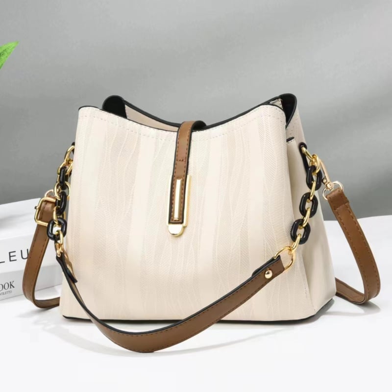 Geantă de damă din PVC, tip găleată, crossbody/pe umăr, mică, capacitate mare, stil urban minimalist