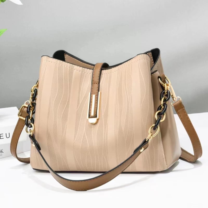 Geantă de damă din PVC, tip găleată, crossbody/pe umăr, mică, capacitate mare, stil urban minimalist