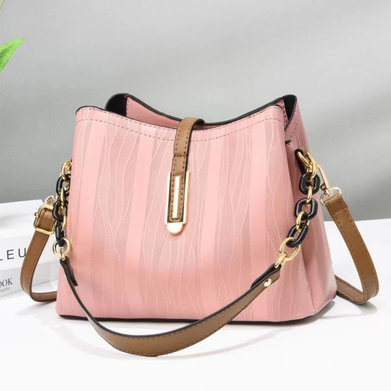 Geantă de damă din PVC, tip găleată, crossbody/pe umăr, mică, capacitate mare, stil urban minimalist
