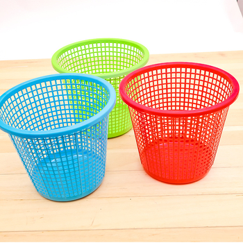 Coș de gunoi rotund din plastic, fără capac, sub 4 L, pentru casă, bucătărie, baie, sufragerie și birou