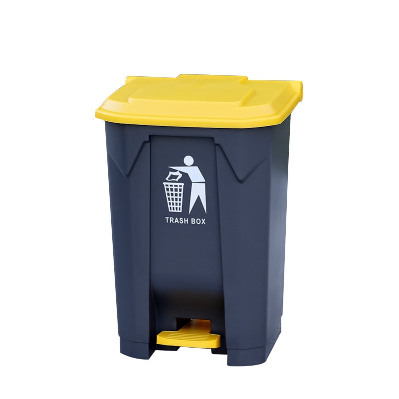 Coș de gunoi cu pedală, plastic, 100 L, cu construcție întărită, pentru bucătării comerciale și curățenie industrială