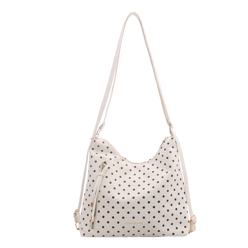 Geantă de oraș cu imprimeu buline, capacitate mare, design simplu și stilat, tote crossbody