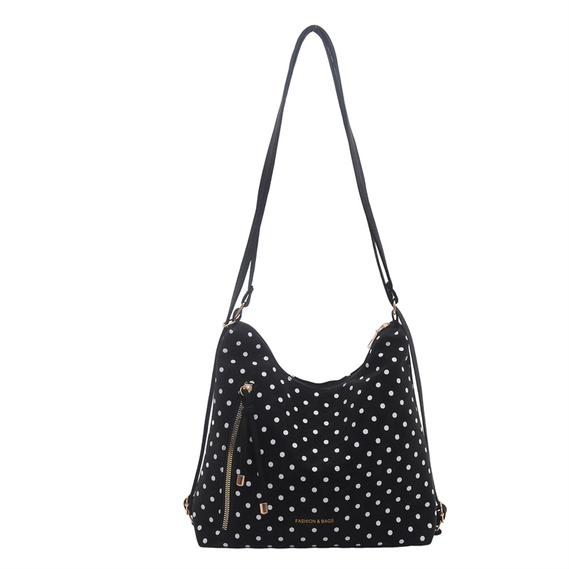 Geantă de oraș cu imprimeu buline, capacitate mare, design simplu și stilat, tote crossbody