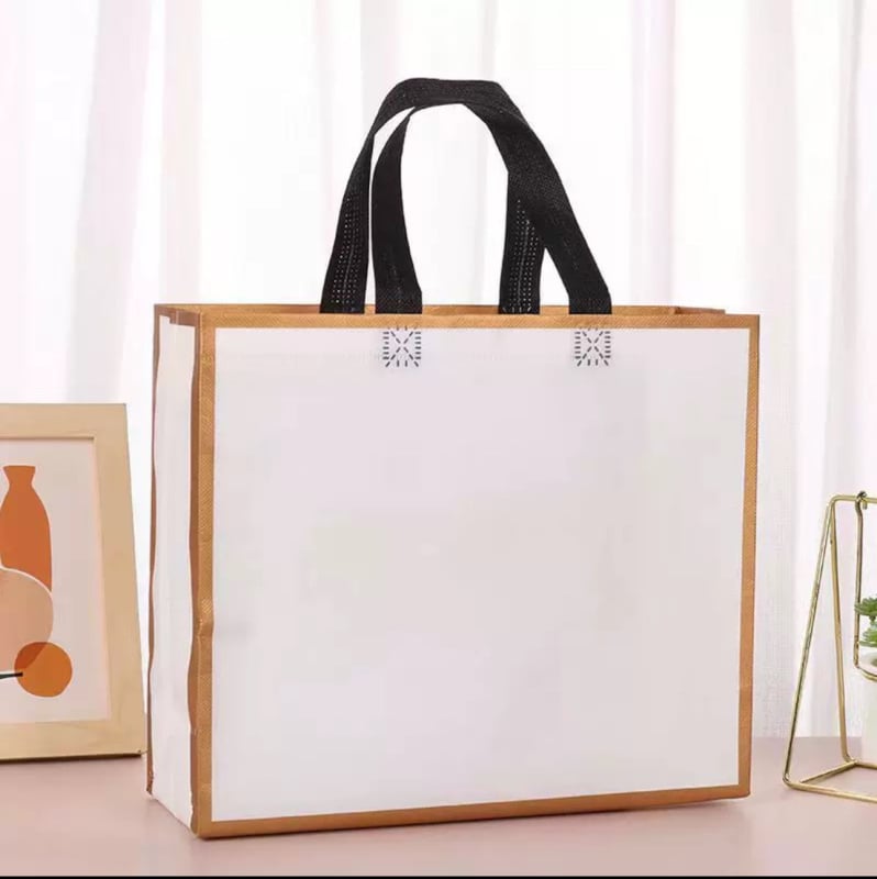Geantă din material nețesut de înaltă calitate, tote extra-large pentru haine feminine, geantă de cumpărături și cadouri, cu imprimare a logo-ului
