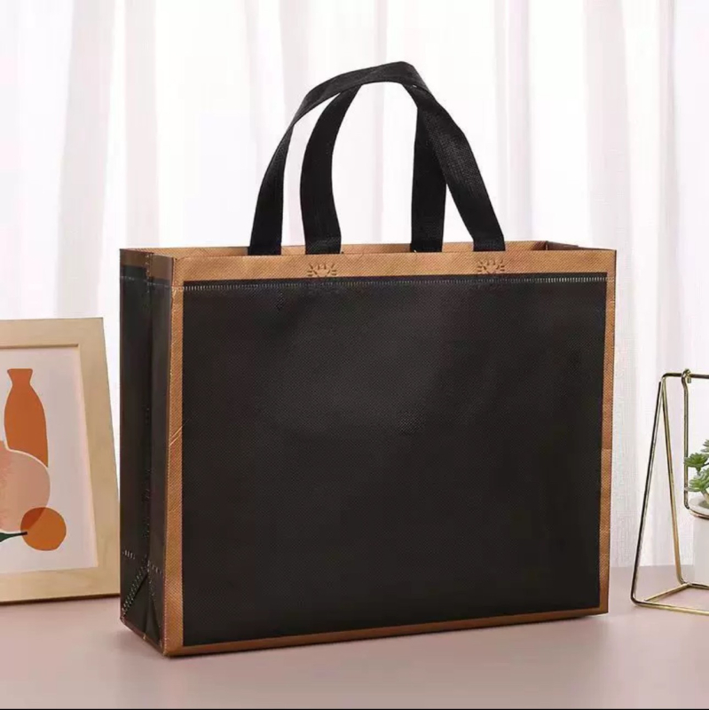 Geantă din material nețesut de înaltă calitate, tote extra-large pentru haine feminine, geantă de cumpărături și cadouri, cu imprimare a logo-ului