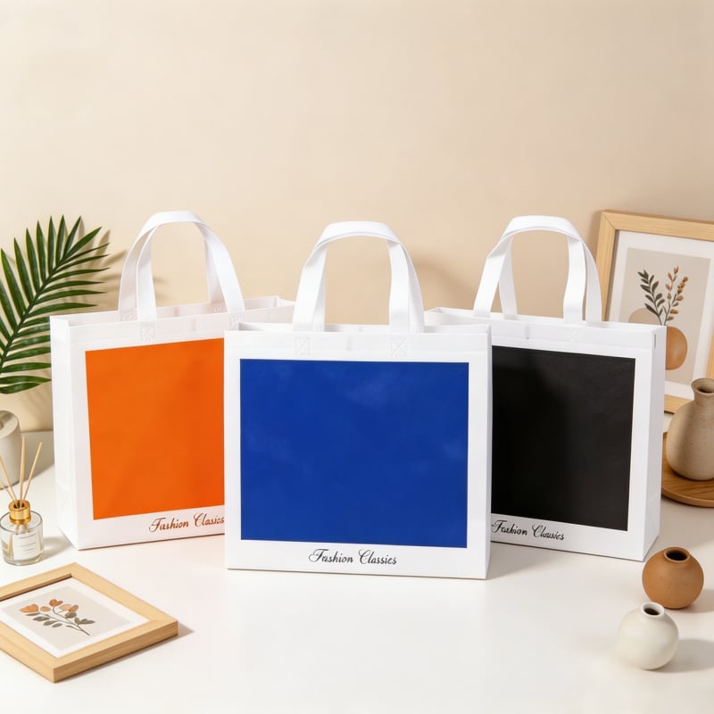 Geantă din material nețesut de înaltă calitate, tote extra-large pentru haine feminine, geantă de cumpărături și cadouri, cu imprimare a logo-ului