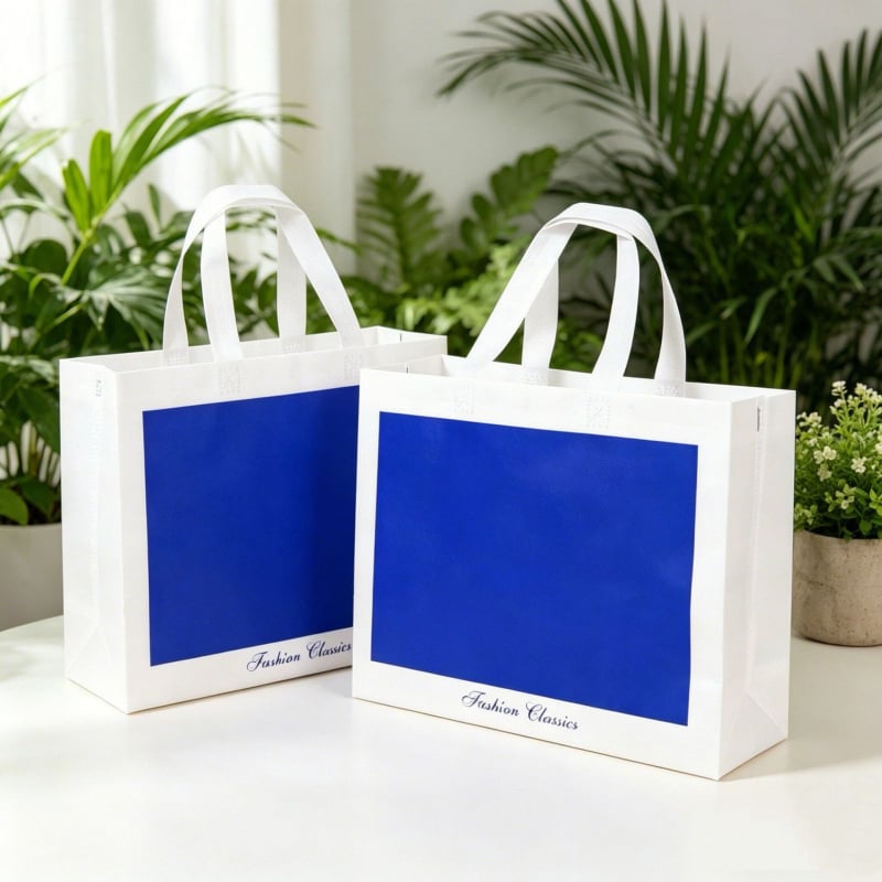 Geantă din material nețesut de înaltă calitate, tote extra-large pentru haine feminine, geantă de cumpărături și cadouri, cu imprimare a logo-ului