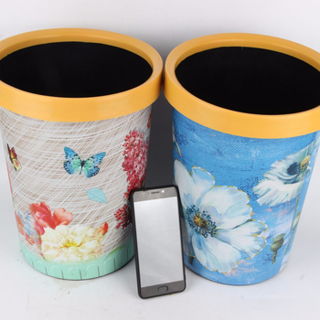 Coș de gunoi din plastic colorat, mare, fără capac, 12L+