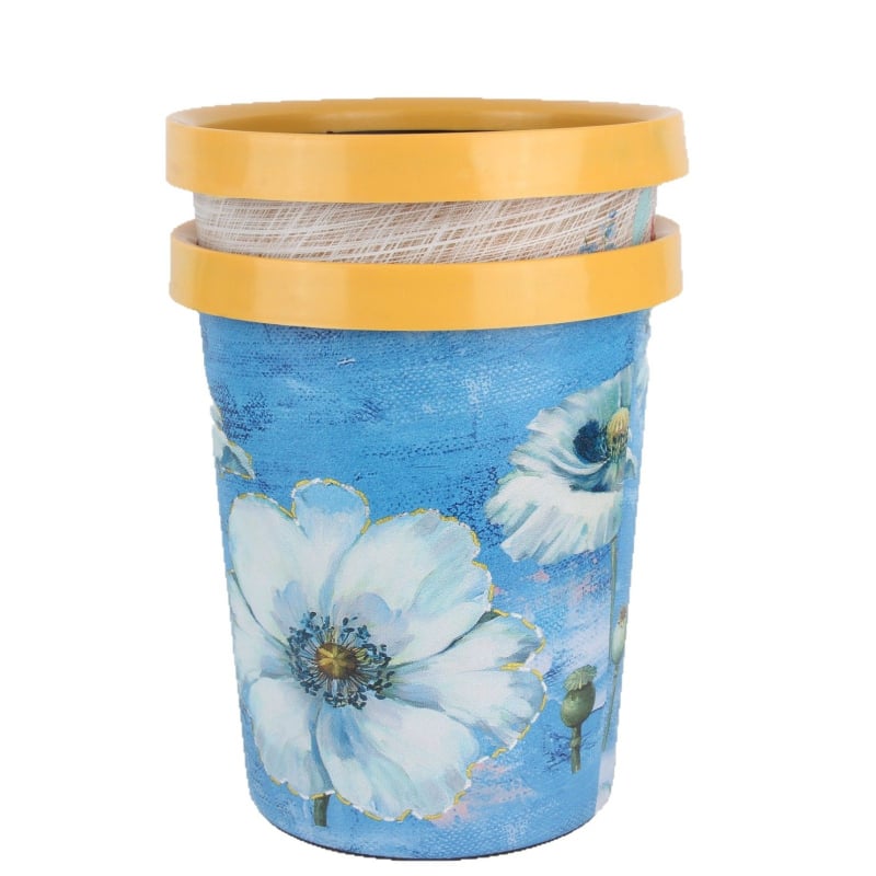 Coș de gunoi din plastic colorat, mare, fără capac, 12L+