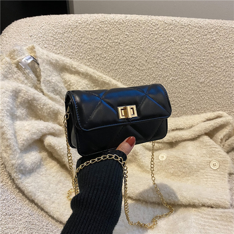 Geantă de umăr din PU cu lanț, culoare solidă, mărime medie, crossbody, închidere magnetică, primăvară-vară 2023