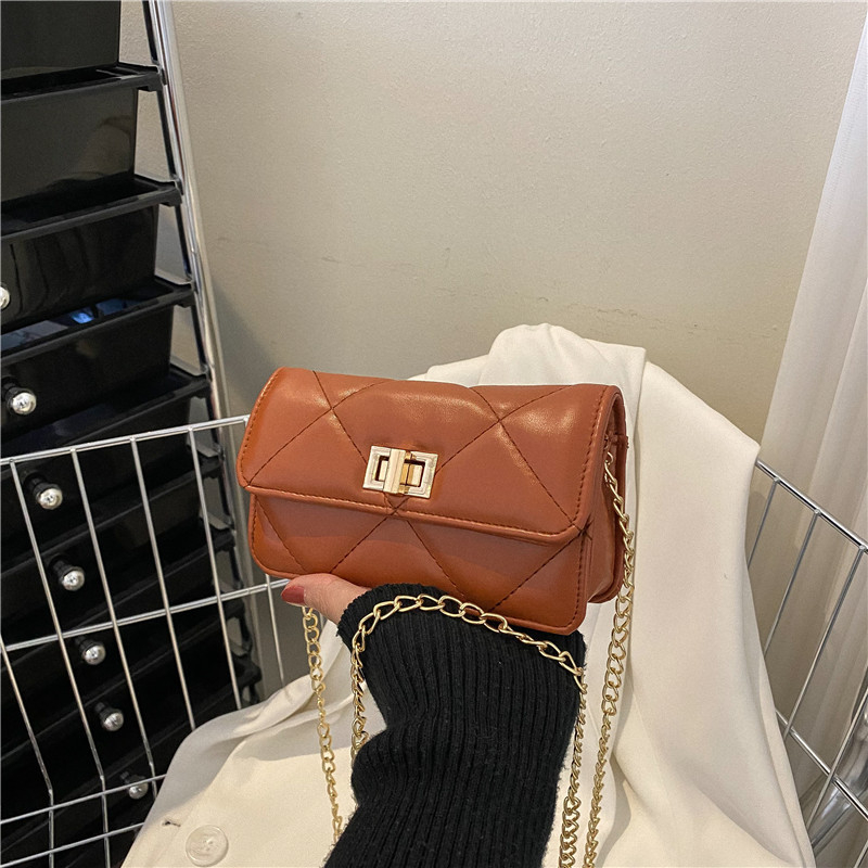Geantă de umăr din PU cu lanț, culoare solidă, mărime medie, crossbody, închidere magnetică, primăvară-vară 2023