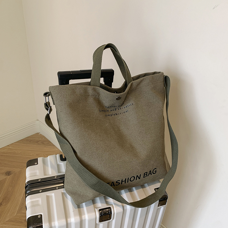 Geantă de pânză pentru femei, stil retro pentru studentă, capacitate mare, poșetă de umăr și crossbody