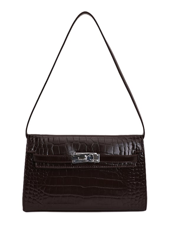 Geantă de damă în primăvara 2026, stil urban minimalist, PU, crossbody cu clapă, formă pătrată mică, dimensiune medie