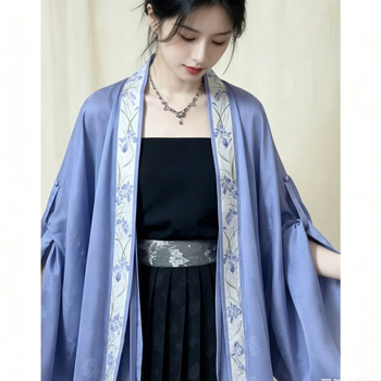 Set Hanfu de vară: top cu mâneci scurte, fustă plisată, cardigan îmbunătățit și jachetă în stil chinezesc modern, pentru purtare zilnică