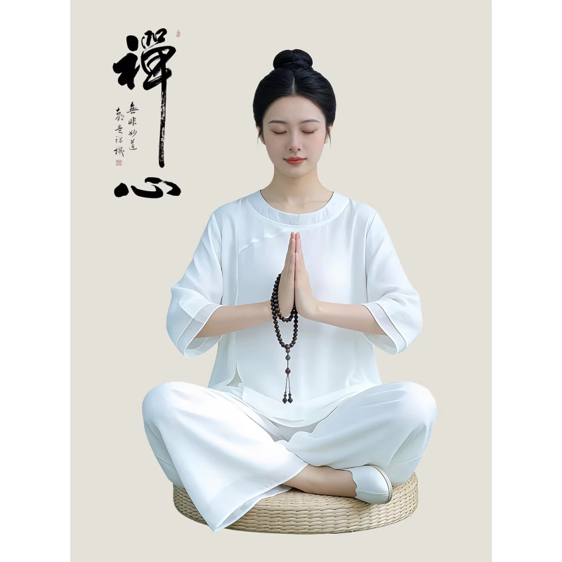 Ženska ljetna zen odjeća za laike, eterično iscjeljujuća budistička odjeća za meditaciju, odjeća za Tai Chi