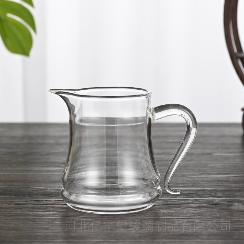 Set de cești din sticlă borosilicat de înaltă calitate pentru ceremonia de ceai Kung Fu acasă, cu tavă de ceai și ceașcă triunghiulară de sticlă