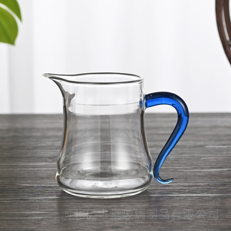 Set de cești din sticlă borosilicat de înaltă calitate pentru ceremonia de ceai Kung Fu acasă, cu tavă de ceai și ceașcă triunghiulară de sticlă