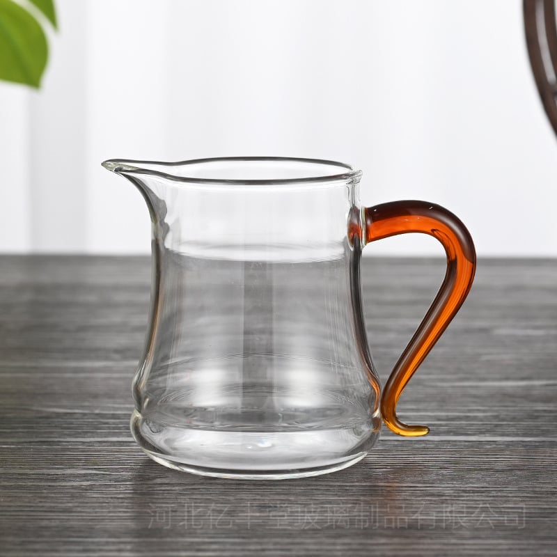 Set de cești din sticlă borosilicat de înaltă calitate pentru ceremonia de ceai Kung Fu acasă, cu tavă de ceai și ceașcă triunghiulară de sticlă