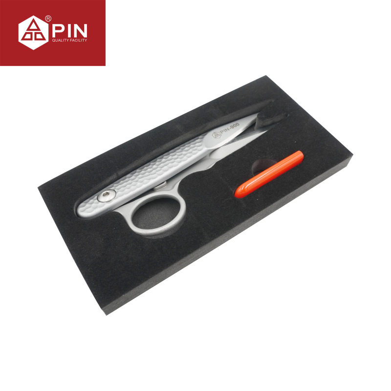 PIN-900 Foarfece din oțel inoxidabil microcristalin pentru ață și fir, foarfecă mică cu arc pentru broderie cu cruce, uz casnic
