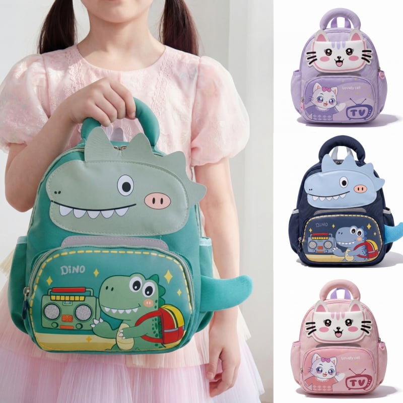 Rucsac cu dinozaur pentru grădiniță, 3-5 ani, unisex, design anti-pierdere