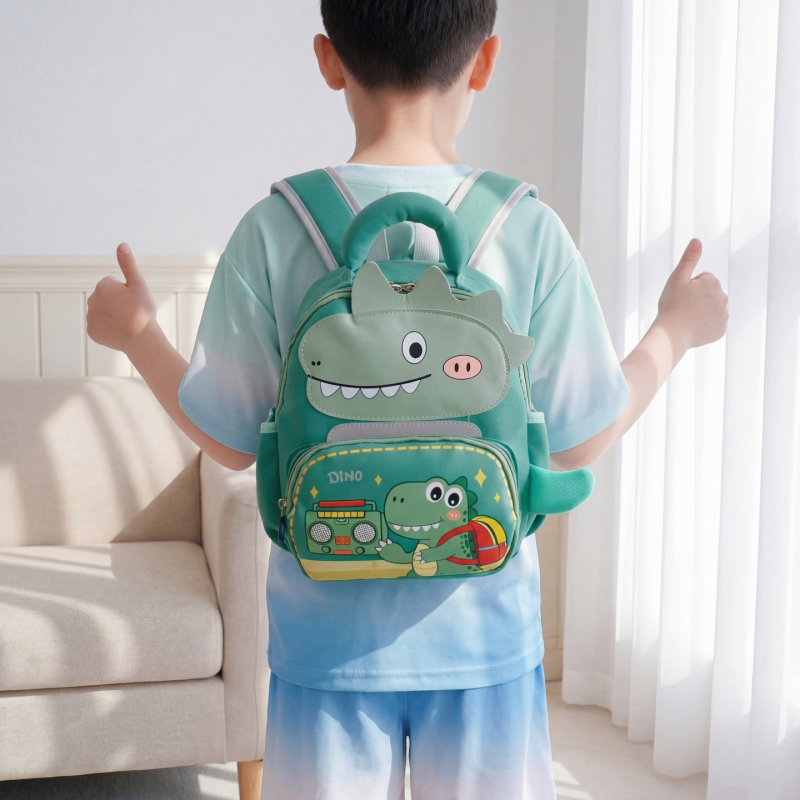 Rucsac cu dinozaur pentru grădiniță, 3-5 ani, unisex, design anti-pierdere