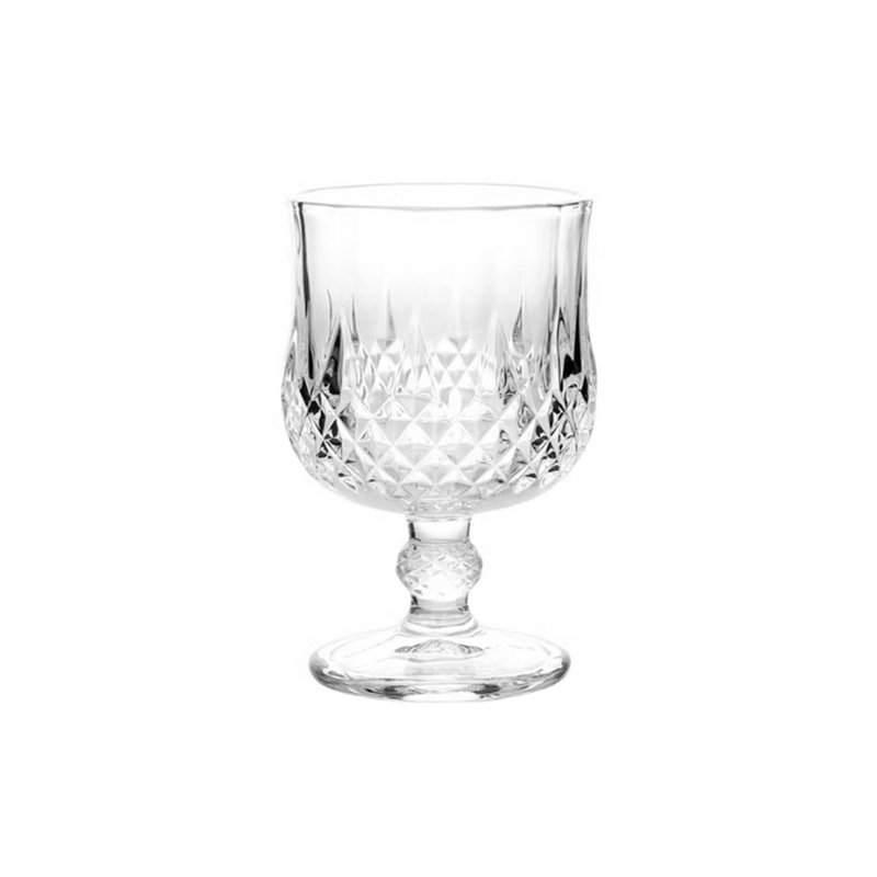 Set de 4 pahare de vin, stil european, cu tăietură în formă de diamant