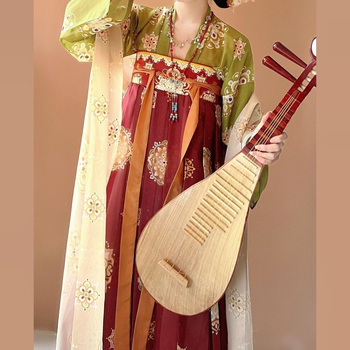 Rochie Hanfu brodată, talie înaltă, stil Tang, ținută zilnică primăvară-vară, imprimeu reprodus, set dintr-o singură piesă, model nou