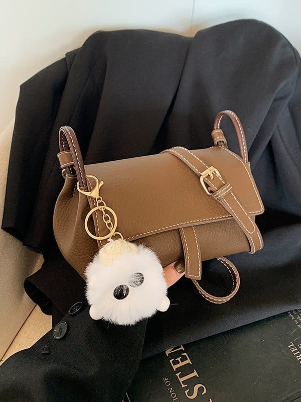 Geantă crossbody pentru femei, 2025 nou model, design de nișă, stil pernă, culoare solidă, PU