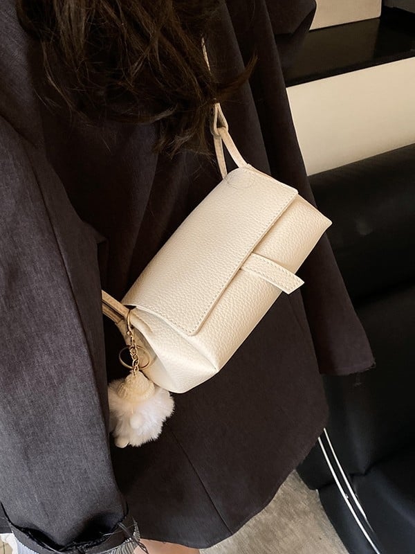 Geantă crossbody pentru femei, 2025 nou model, design de nișă, stil pernă, culoare solidă, PU