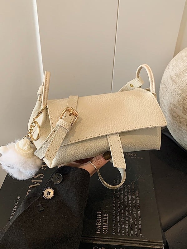 Geantă crossbody pentru femei, 2025 nou model, design de nișă, stil pernă, culoare solidă, PU
