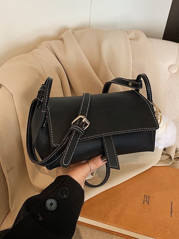 Geantă crossbody pentru femei, 2025 nou model, design de nișă, stil pernă, culoare solidă, PU