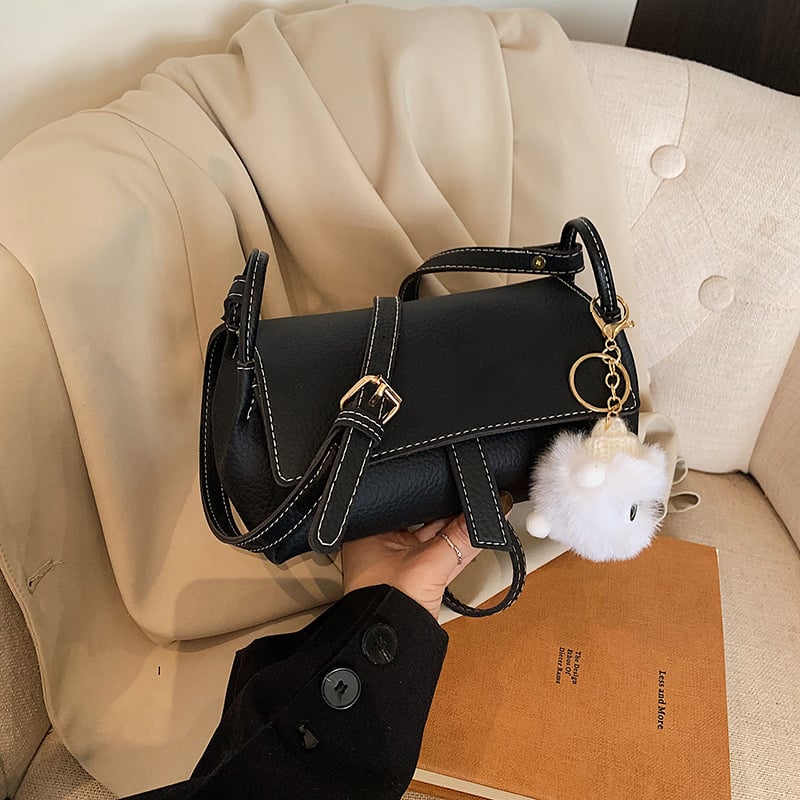 Geantă crossbody pentru femei, 2025 nou model, design de nișă, stil pernă, culoare solidă, PU