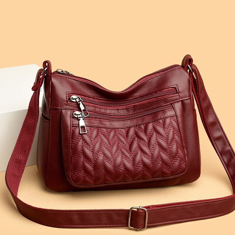 Ženska PU kožna crossbody torbica visoke klase, velika kapaciteta, mala kvadratna torbica